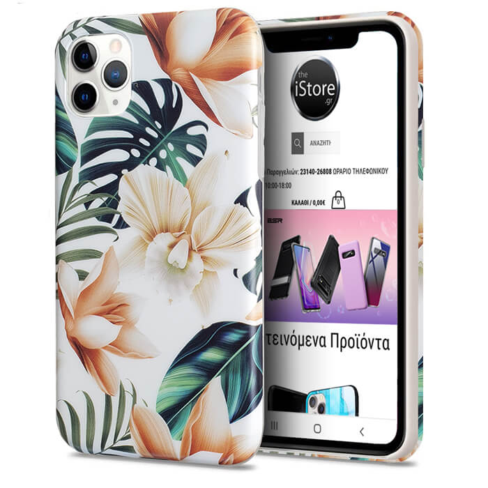 Nature Series Silicone Case Magnolia White iPhone 11 Pro