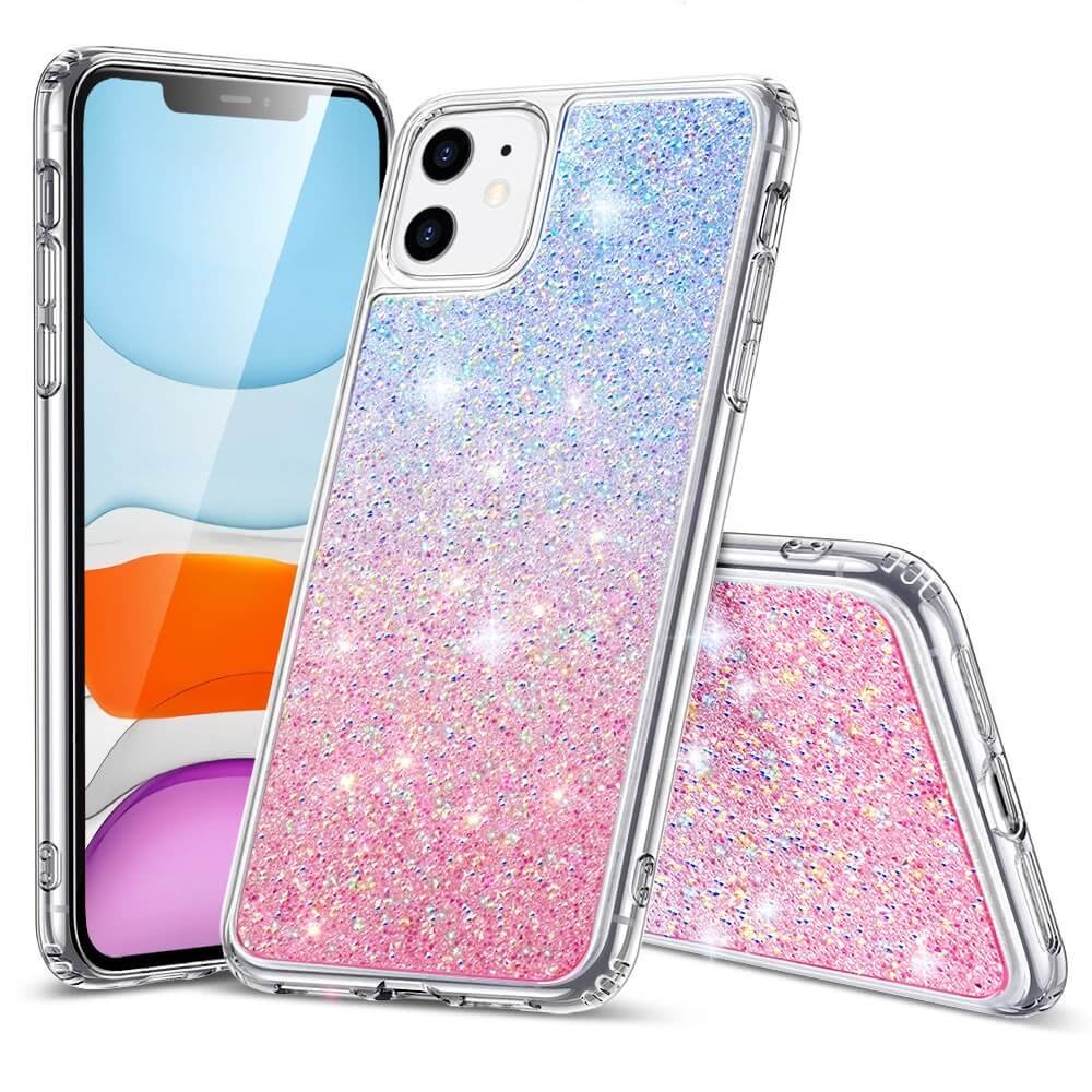 ESR Glamour Crystal Glitter Case Red Blue iPhone 11