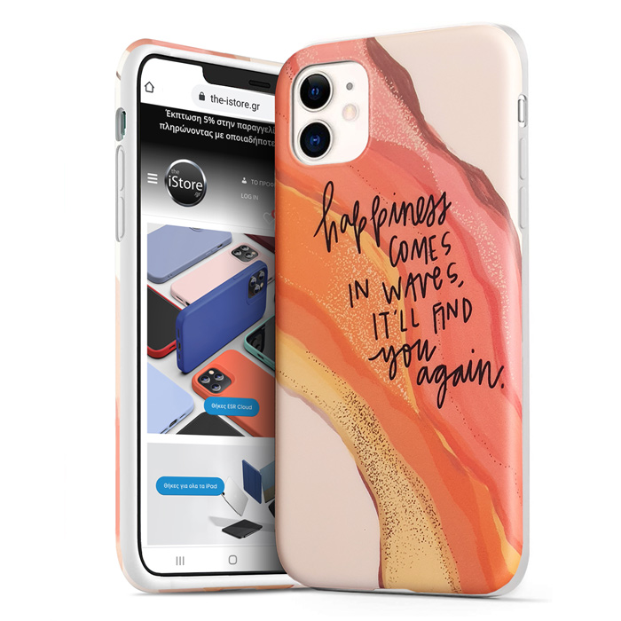 Nature Series Silicone Case Beige Happiness iPhone 11