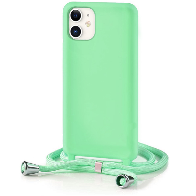 Θήκη Orso Soft TPU Κορδόνι Matcha Green iPhone 11