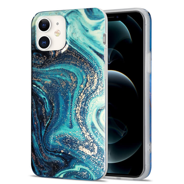 iPhone 11 Soft Case Marble Blue