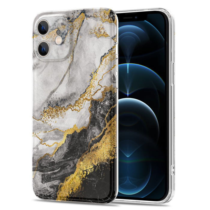 iPhone 12 Soft Case Marble Stone