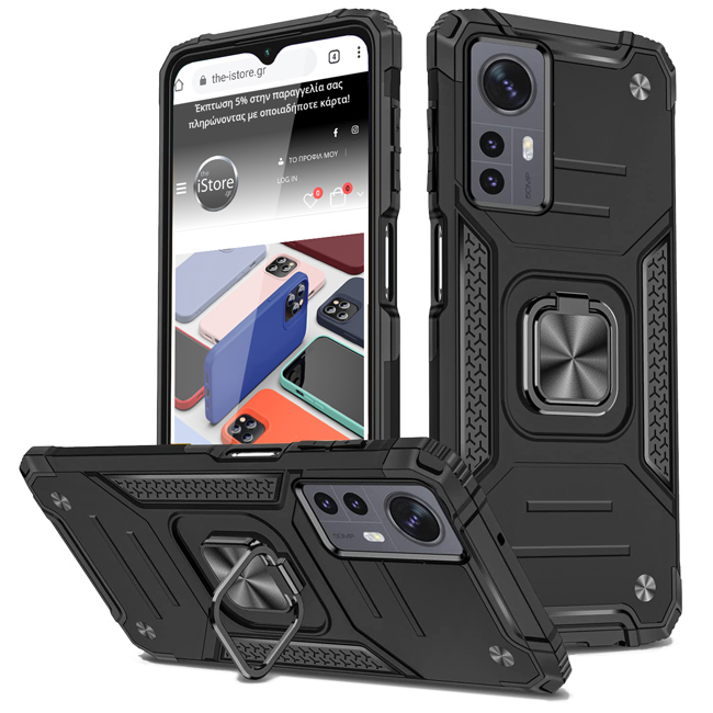 Armor Ringstand Case Black Xiaomi 12T / 12T Pro