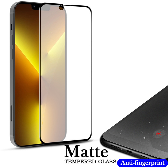 Matte Anti-Fingerprint Full Glue Tempered Glass iPhone 13 Pro Max