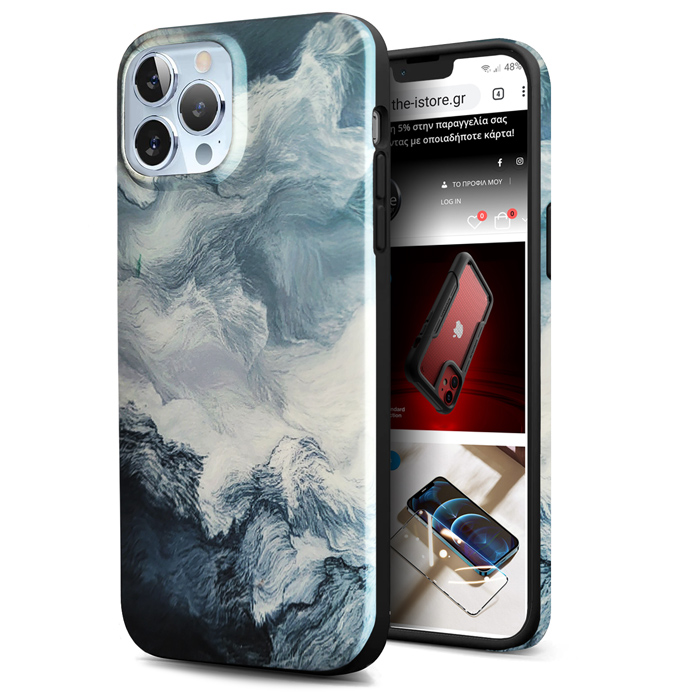 iPhone 13 Pro Soft Silicone Case Mountain Fog