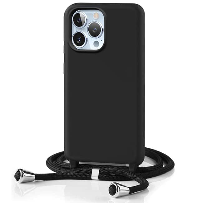 Θήκη Orso Soft TPU Κορδόνι Black iPhone 13 Pro