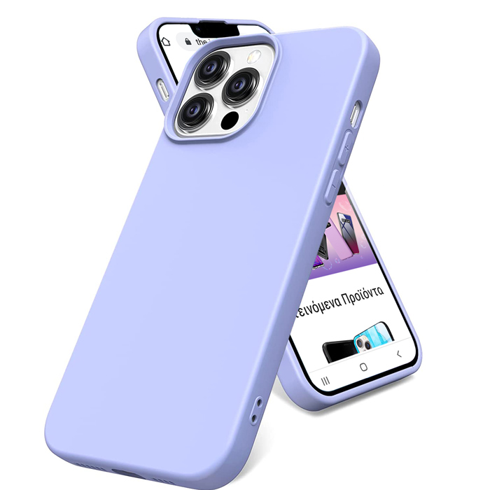 Premium Liquid Silicone Case Violet iPhone 13 Pro