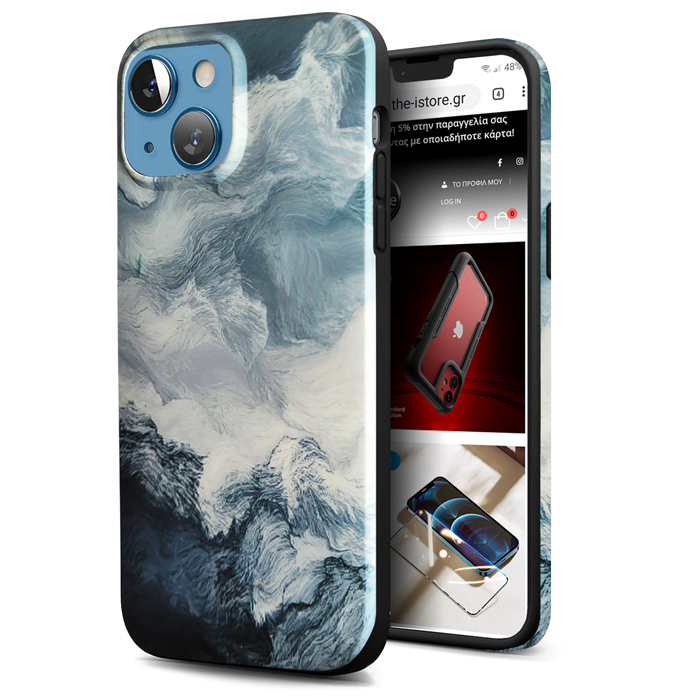 iPhone 13 Soft Silicone Case Mountain Fog