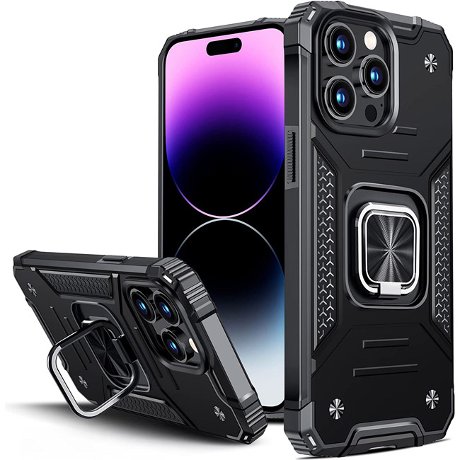 Armor Ringstand Case Black iPhone 14 Pro Max