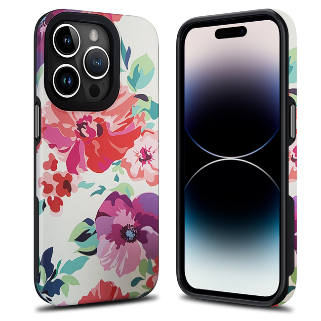 Θήκη Orso Hybrid Flowers White iPhone 14 Pro