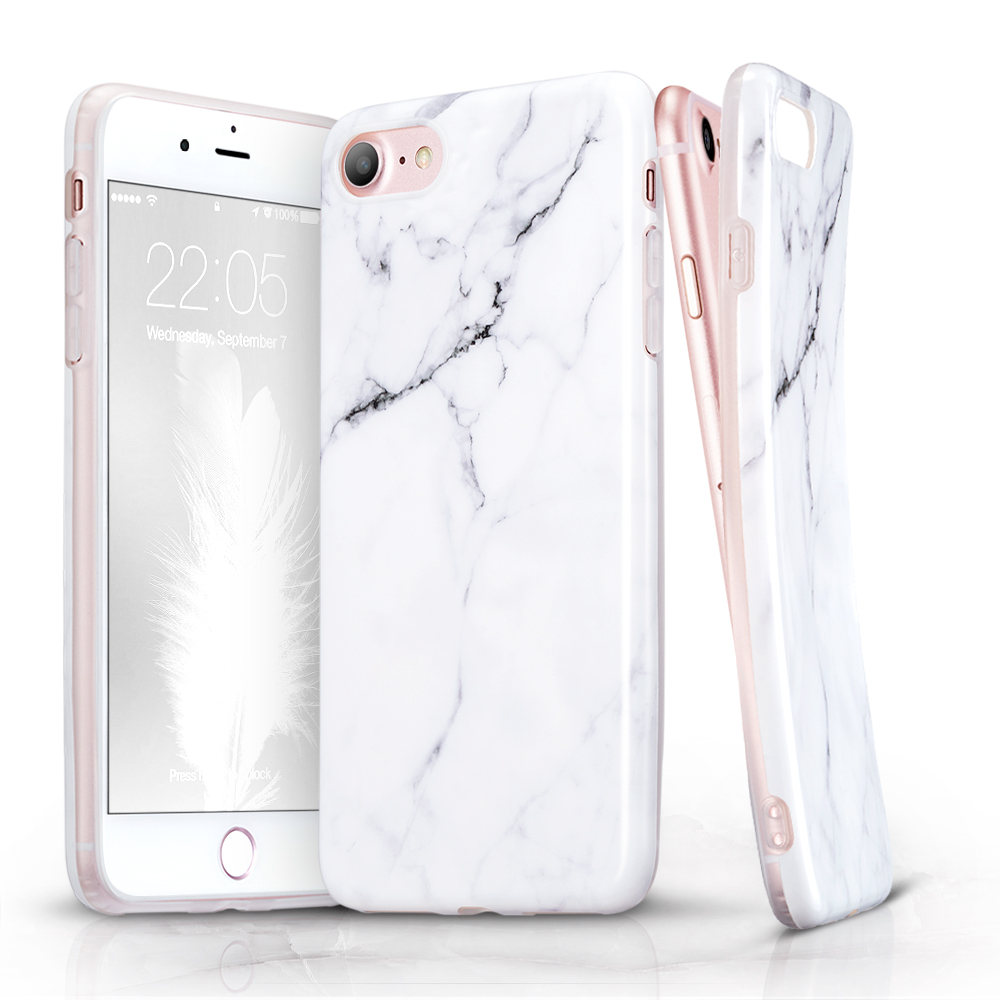 ESR iPhone 7/8/SE Soft Marble White Sierra (4894240054611)