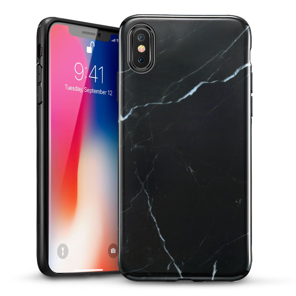 ESR iPhone X/Xs Soft Marble Black (4894240054697)