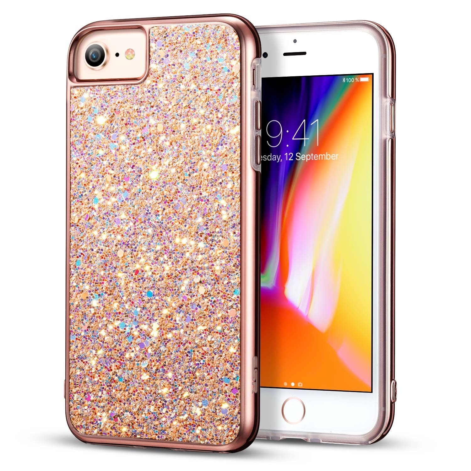 ESR Luxury Glitter Metallic Peach Case iPhone 7/8/SE