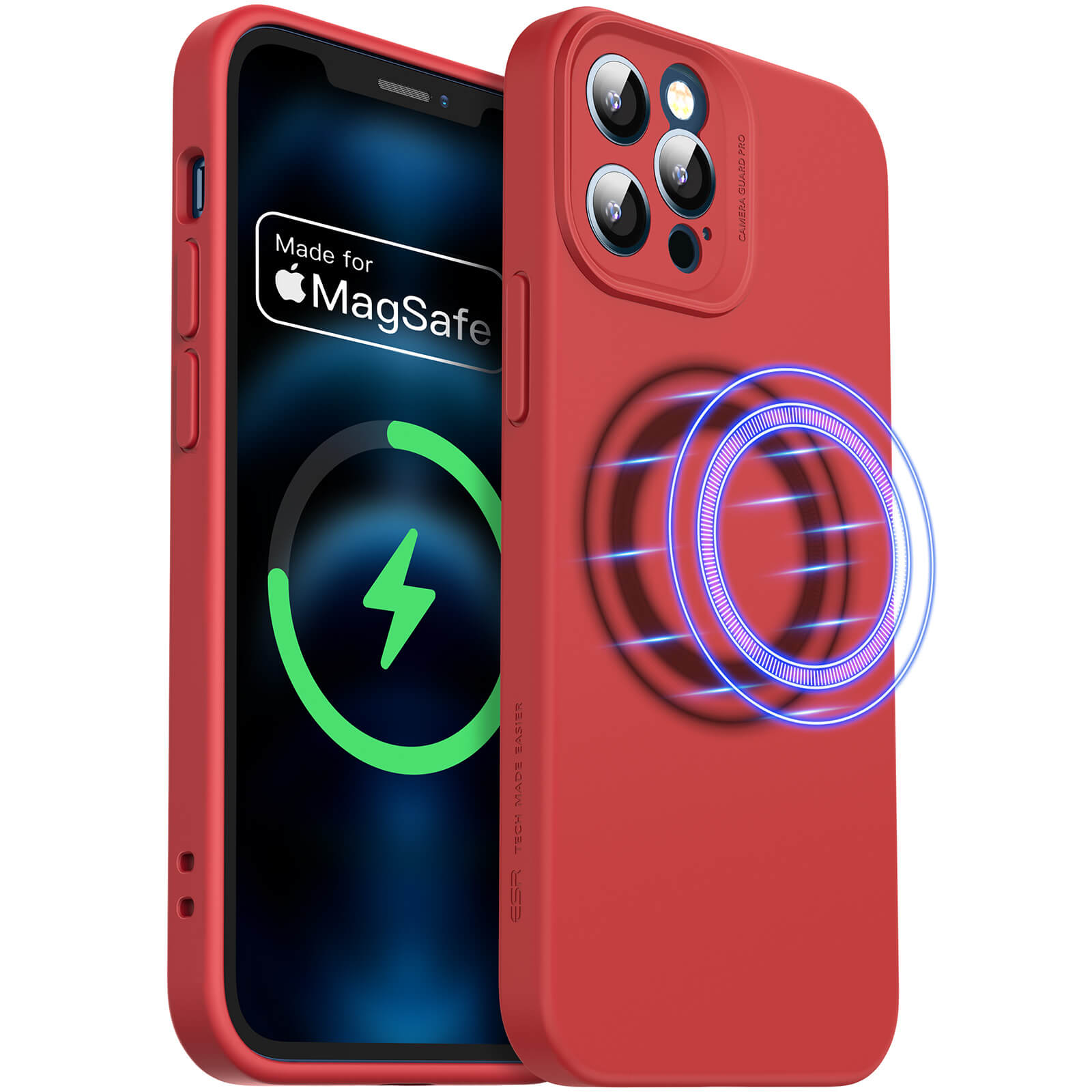 ESR iPhone 12 Pro Max Cloud Case Red MagSafe Certified