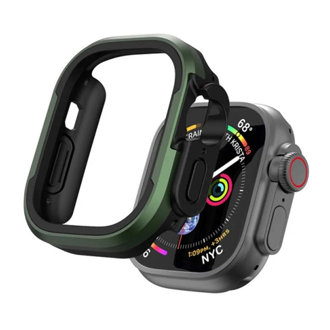 WiWU iShield Armor Shockproof Case Green Apple Watch 45mm