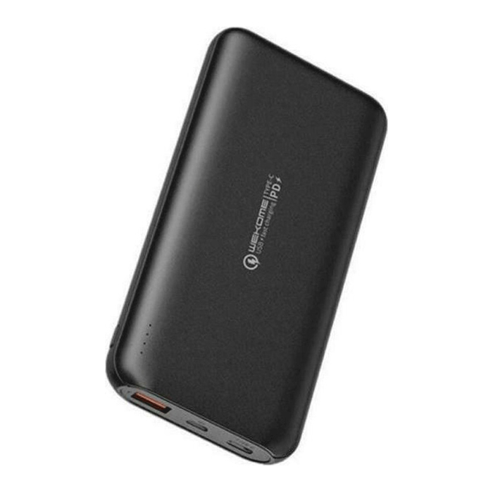 Wekome 1x PD USB-C 1x QC 3.0 PowerBank 10000mAh Black 20W (WP-187)