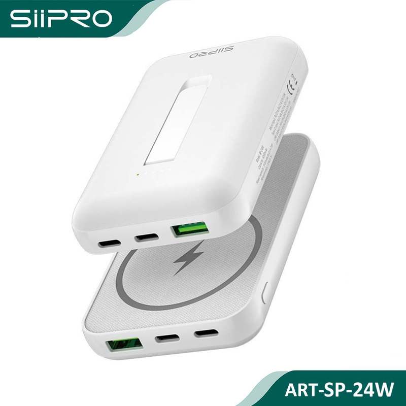 Siipro Magnetic MagSafe PowerBank 5000mAh with Stand White 15W (SP-24W)