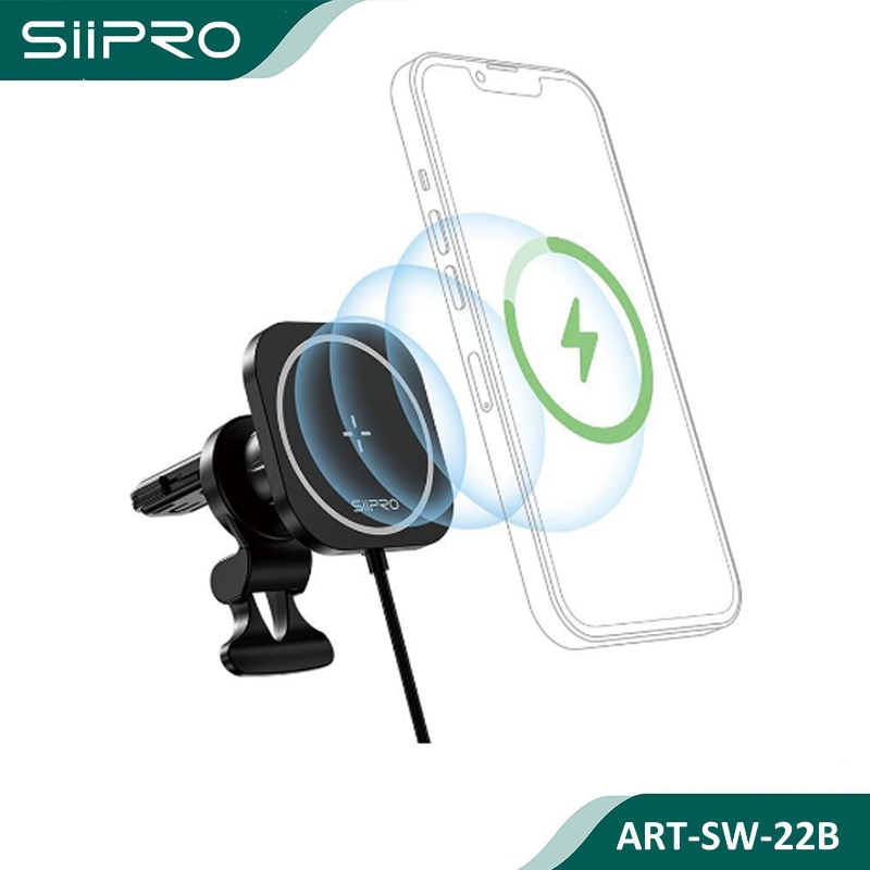 Siipro MagSafe Magnetic Car Charger Air Vent Mount Black (SW-22B)