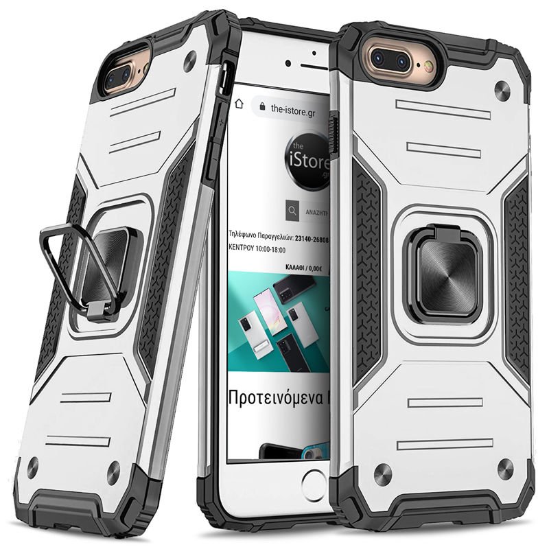 Armor Ringstand Case Silver iPhone 7 Plus/8 Plus