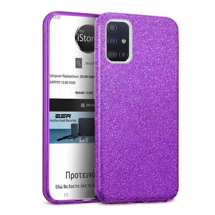 Hybrid Strass Violet Case Samsung Galaxy A02s