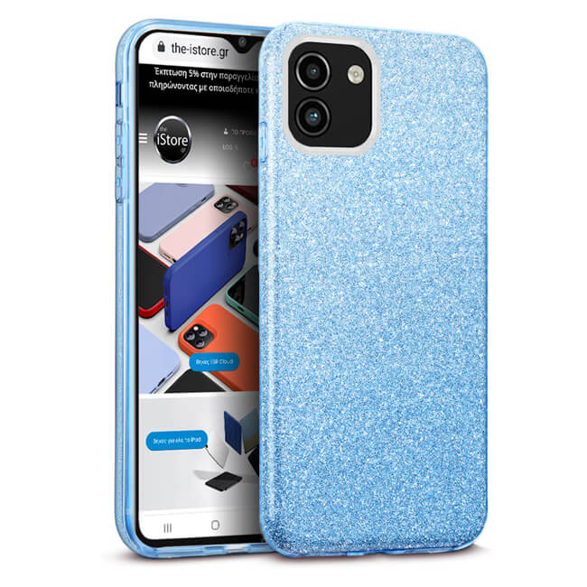 Hybrid Strass Blue Case Samsung Galaxy A03