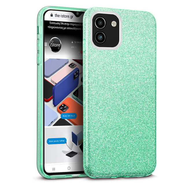 Hybrid Strass Green Case Samsung Galaxy A03