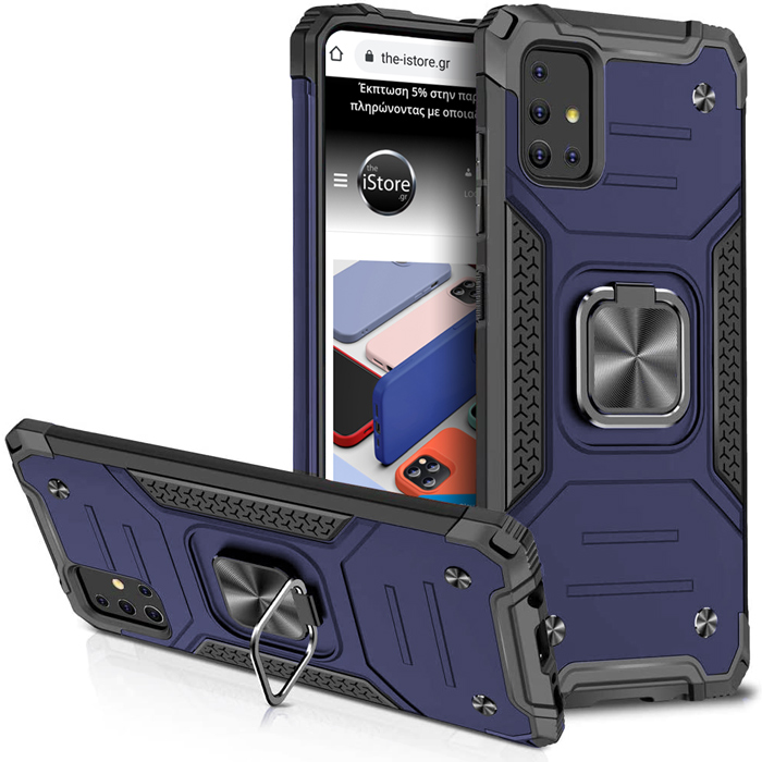 Armor Ringstand Case Blue Samsung Galaxy A02s