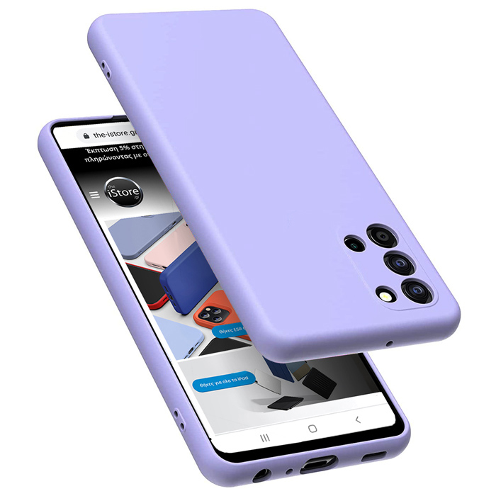 Rubber Silk Case Violet Samsung Galaxy A03s