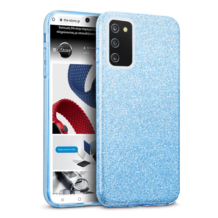 Hybrid Strass Blue Case Samsung Galaxy A03s