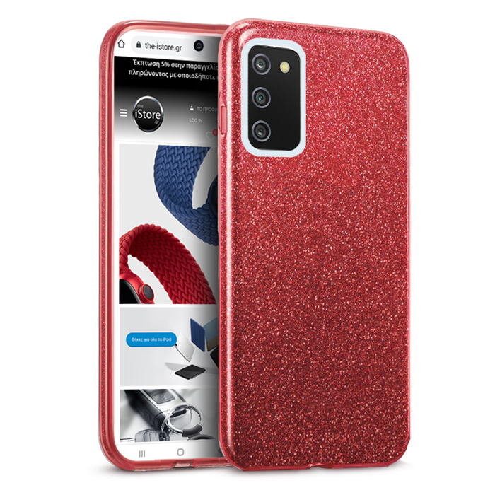 Hybrid Strass Red Case Samsung Galaxy A03s