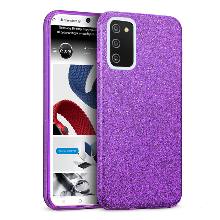 Hybrid Strass Violet Case Samsung Galaxy A03s