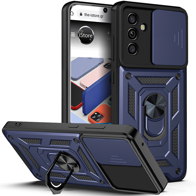 Combo Kickstand Slide Camera Case Blue Samsung Galaxy A04s / A13 5G