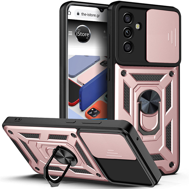 Combo Kickstand Slide Camera Case Rose Gold Samsung Galaxy A14 4G/5G