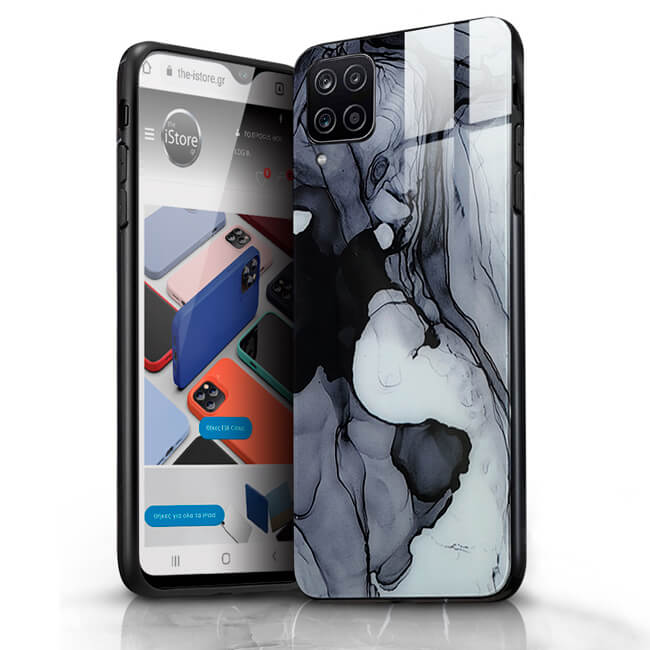 Glossy Marble Smoke Case Samsung Galaxy A12/M12