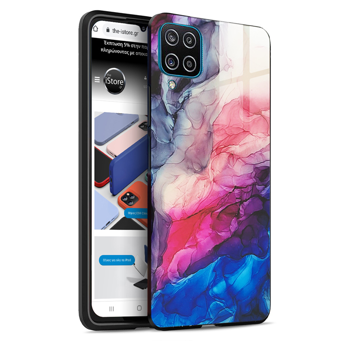 Glossy Marble Sky Fire Case Samsung Galaxy A12