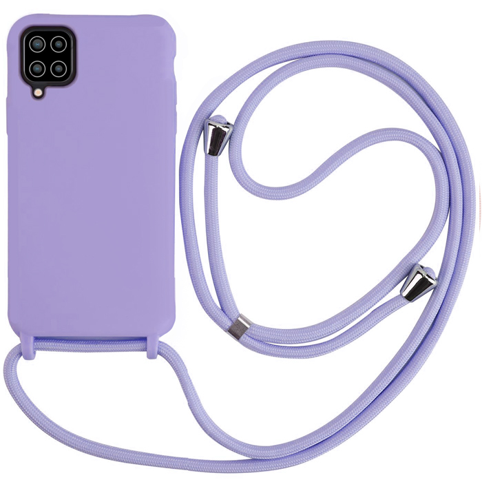 Liquid Silicone Κορδόνι Case Violet Samsung Galaxy A22 4G