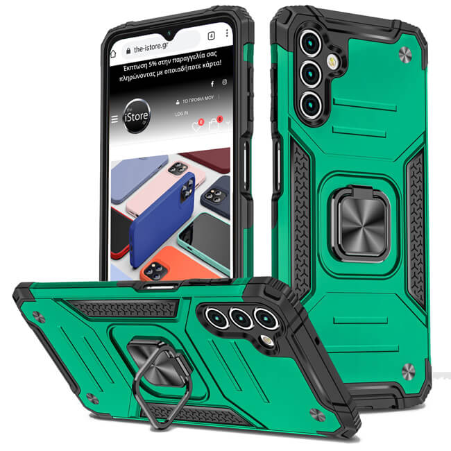 Armor Ringstand Case Green Samsung Galaxy A04s / A13 5G