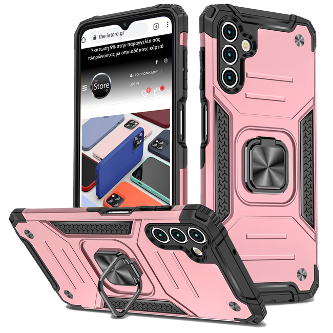 Armor Ringstand Case Rose Gold Samsung Galaxy A04s/ A13 5G