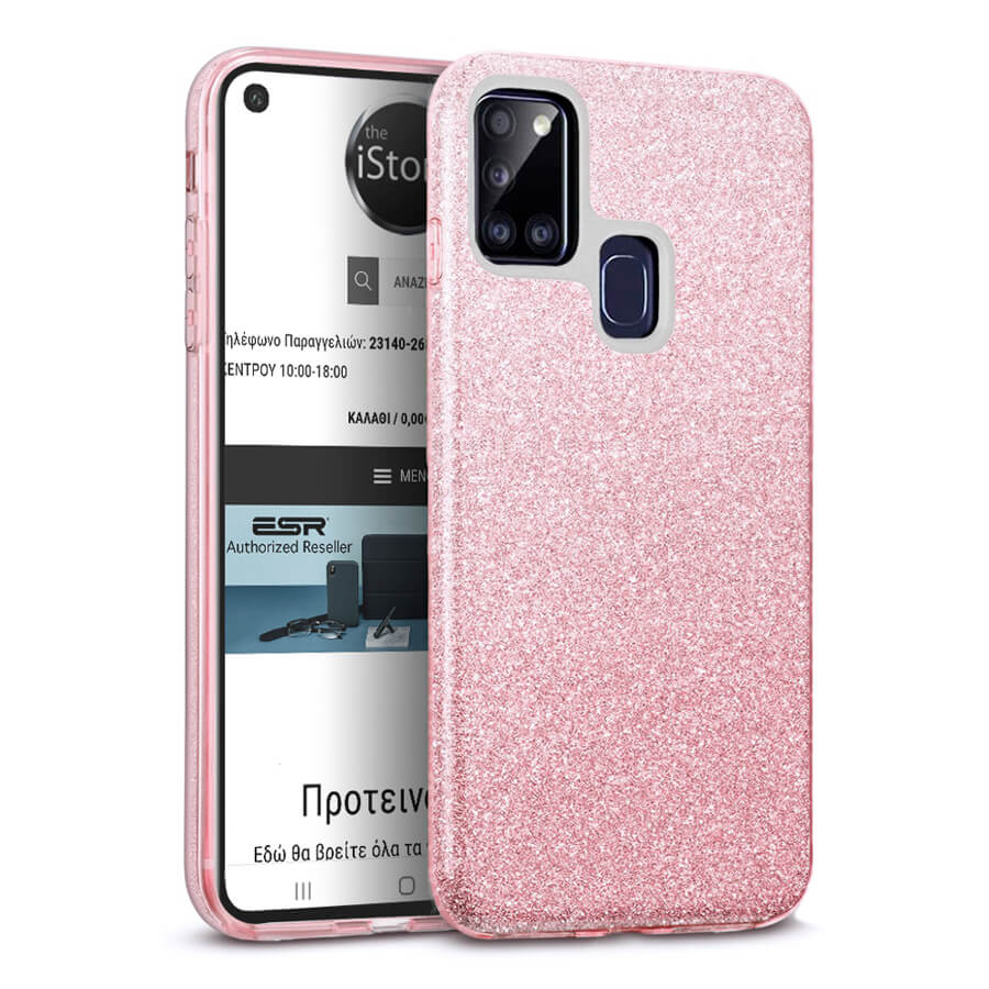 Hybrid Strass Pink Case Samsung Galaxy A21s