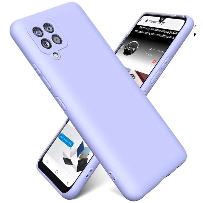 Rubber Silk Case Violet Samsung Galaxy A22 4G