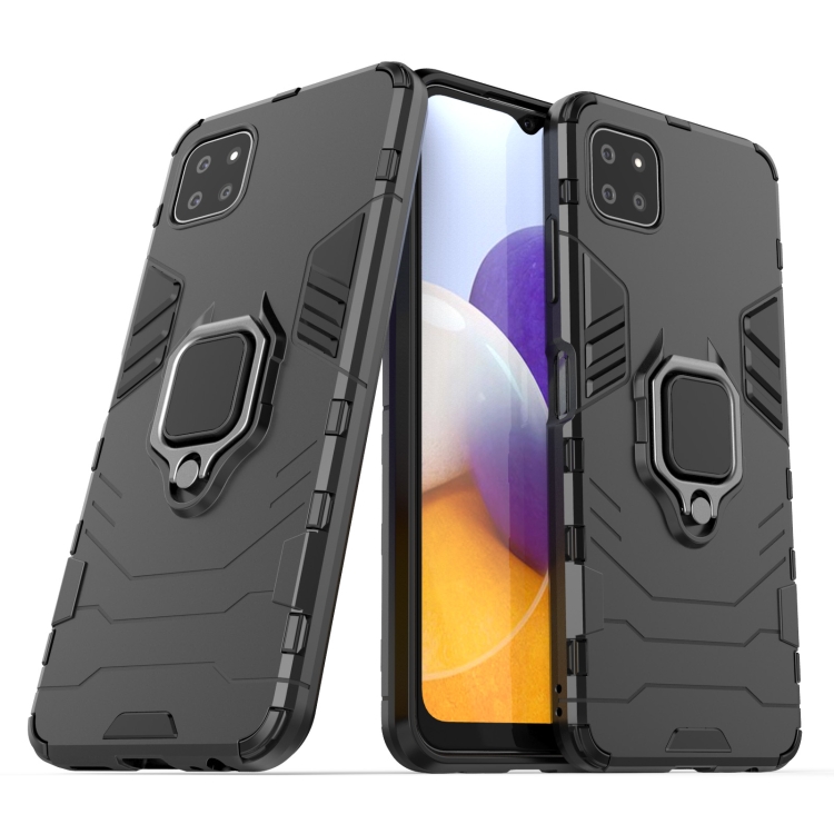 Finger Ring Kickstand Armor Case Black Samsung Galaxy A22 5G