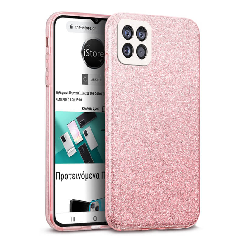 Hybrid Strass Pink Case Samsung Galaxy A22 5G