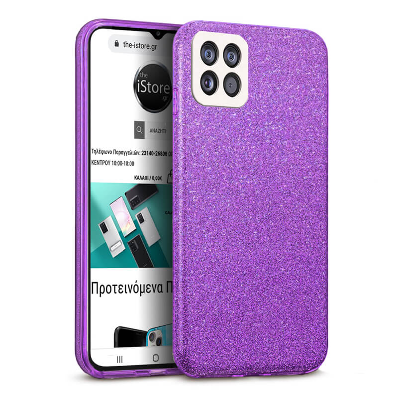 Hybrid Strass Violet Case Samsung Galaxy A22 5G