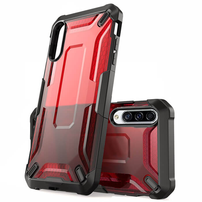 Hybrid Armor Case Clear Red Samsung Galaxy A30s/A50/A50s