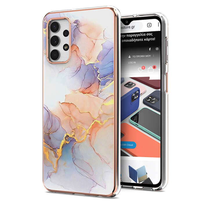 Royal Marble Silicone Case Cream Samsung Galaxy A32 5G