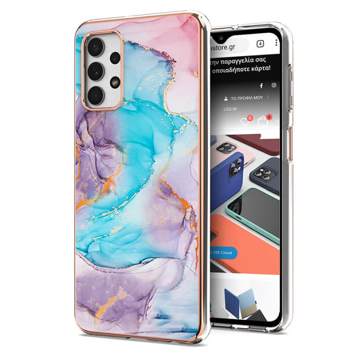 Royal Marble Silicone Case Violet Samsung Galaxy A32 5G