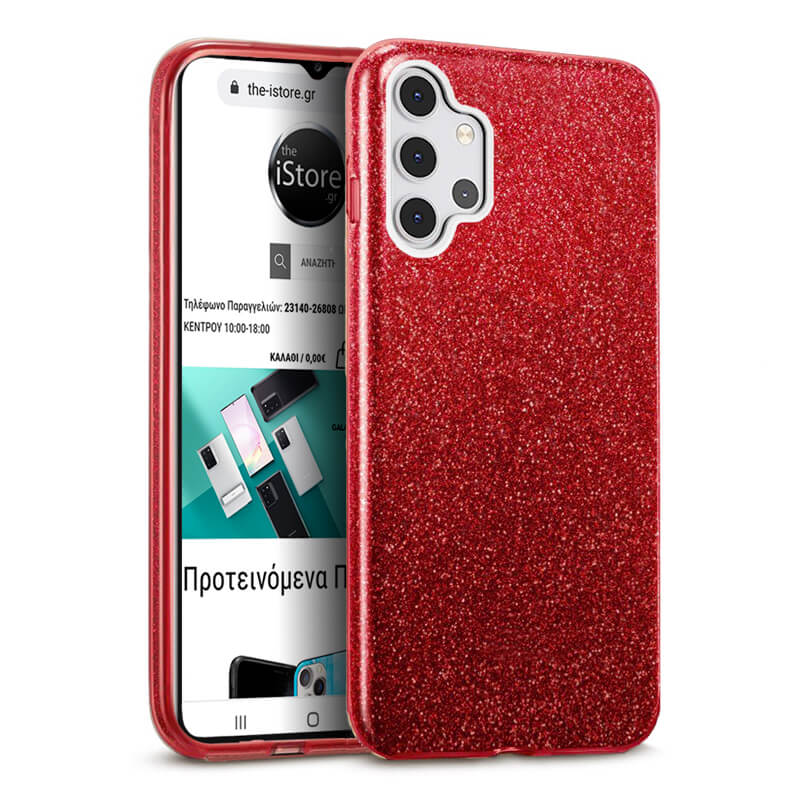 Hybrid Strass Red Case Samsung Galaxy A32 5G