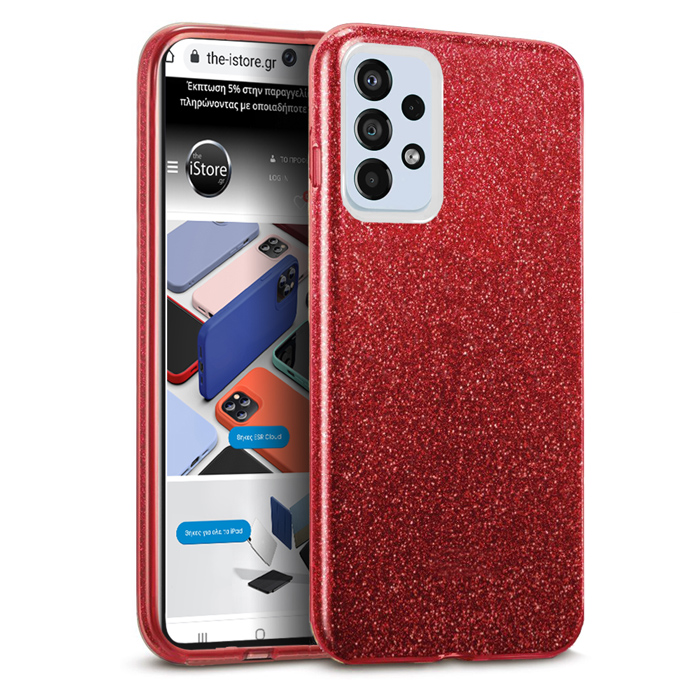 Hybrid Strass Red Case Samsung Galaxy A73 5G