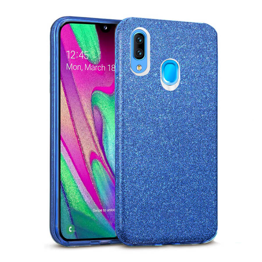 Hybrid Strass Full Blue Case Galaxy A40