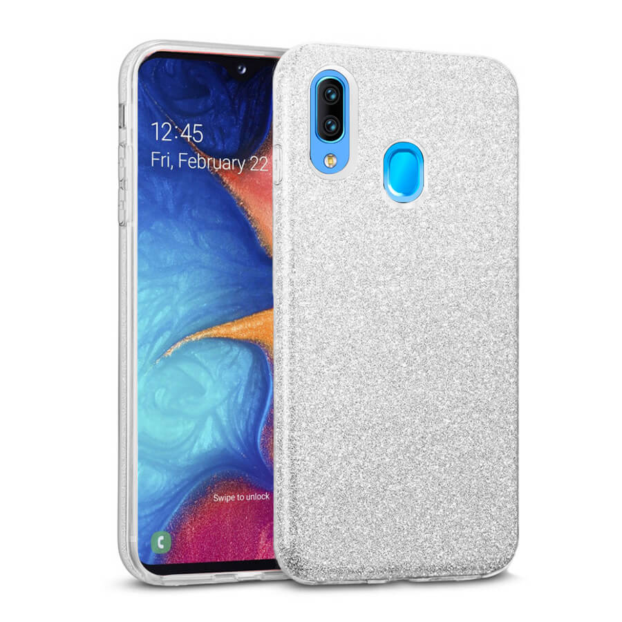 Hybrid Strass Full Silver Case Galaxy A40